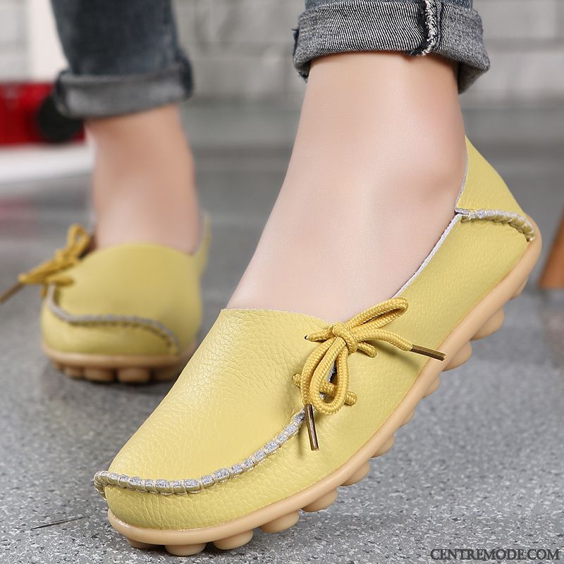 Chaussure Escarpin Femme Jaune Beige Sable, Mocassin Femme De Marque