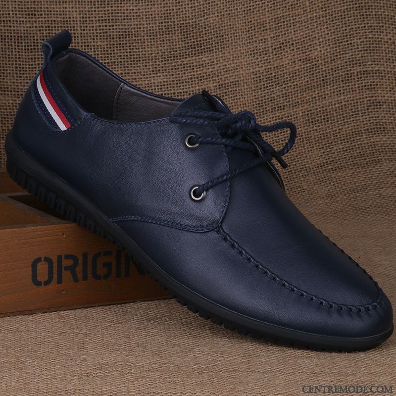 Chaussure Homme Bicolore Bleu Turquoise Pierre, Mocassin Homme Sans Lacet France