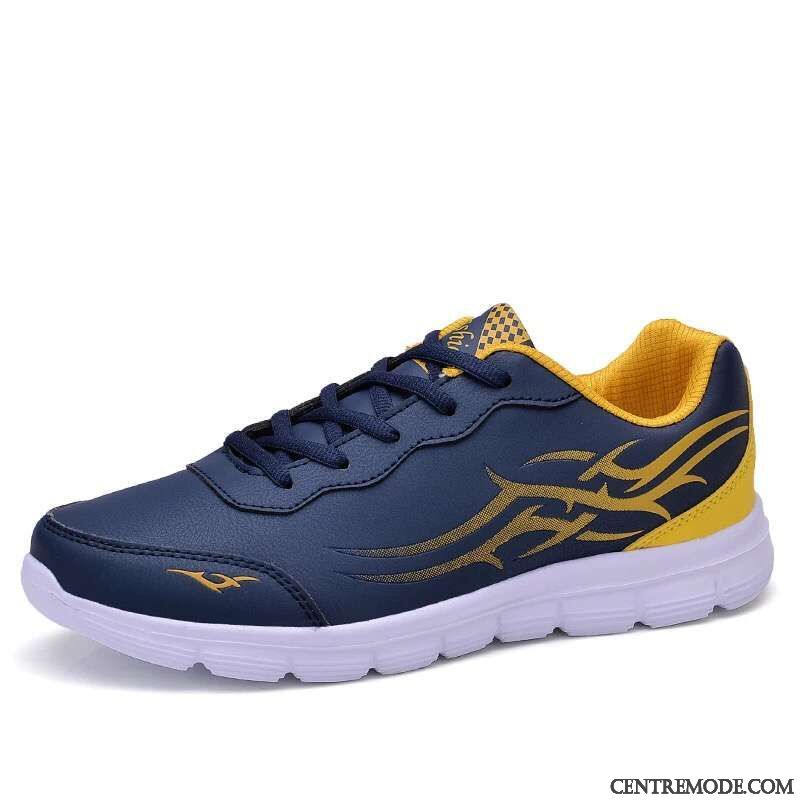 Chaussure Homme Street Brun Bleu Aigue-marine, Chaussure Running Pour Homme