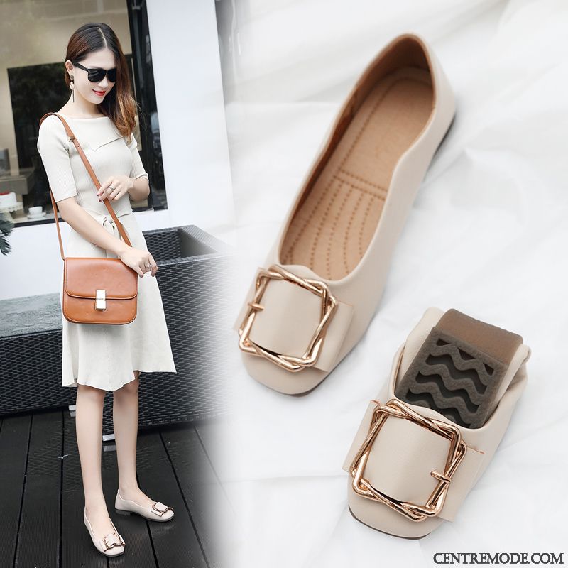 Chaussure Mocassin Femme Pas Cher, Meilleur Mocassin Femme Beige Sable Kaki