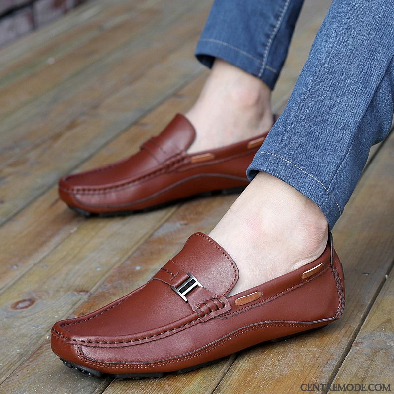 Chaussure Montante Homme, Mocassin Homme Daim Pas Cher Rosybrown Marron