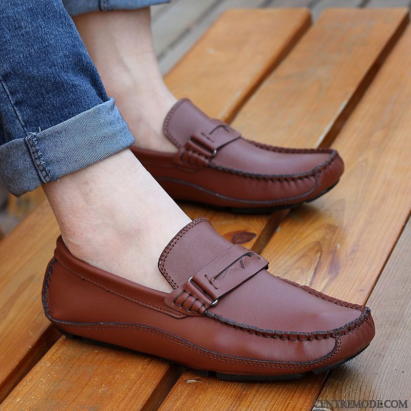 Chaussure Montante Homme, Mocassin Homme Daim Pas Cher Rosybrown Marron