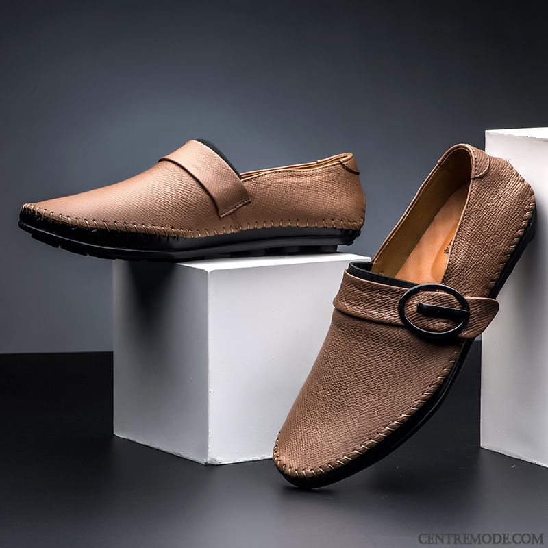 Chaussure Montante Homme Noir Beige, Mocassin Homme Cuir Noir Pas Cher