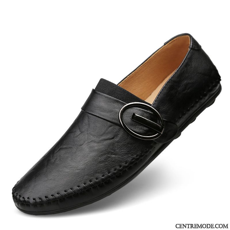 Chaussure Montante Homme Noir Beige, Mocassin Homme Cuir Noir Pas Cher