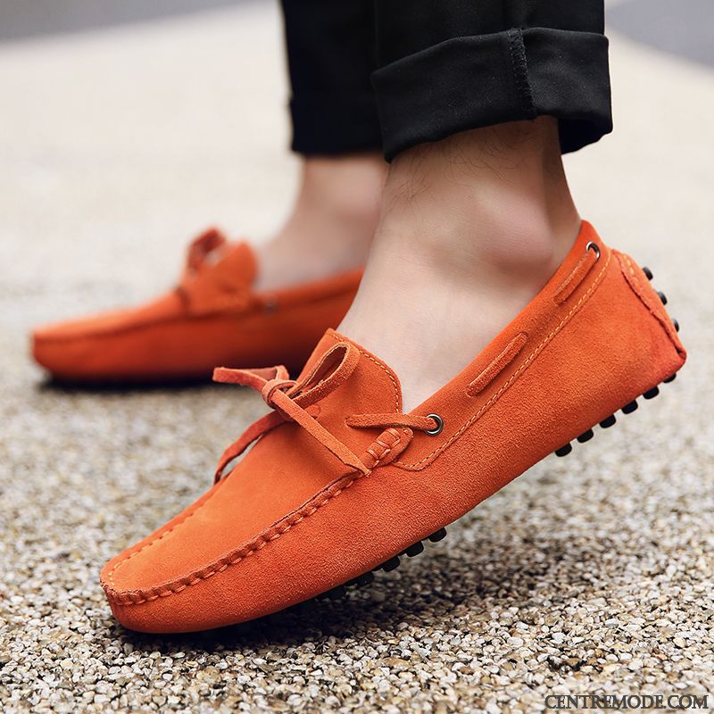 Chaussure Pour Homme Mocassin, Mocassin Classique Homme Rose Saumon Vert