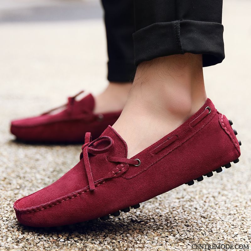 Chaussure Pour Homme Mocassin, Mocassin Classique Homme Rose Saumon Vert