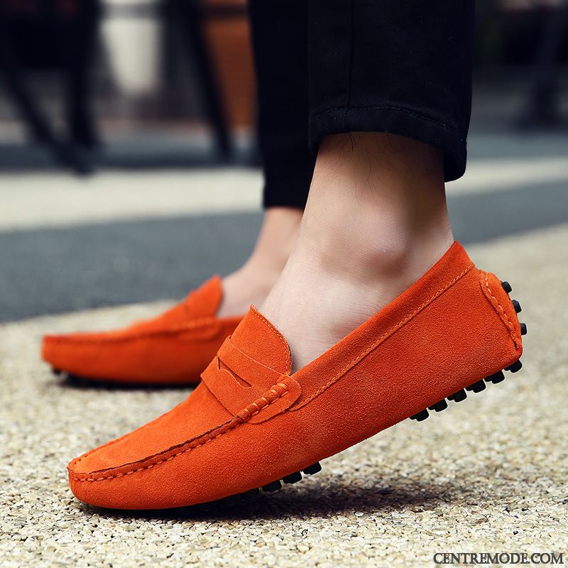 Chaussure Pour Homme Mocassin, Mocassin Classique Homme Rose Saumon Vert