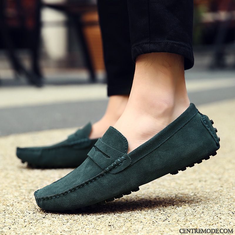 Chaussure Pour Homme Mocassin, Mocassin Classique Homme Rose Saumon Vert
