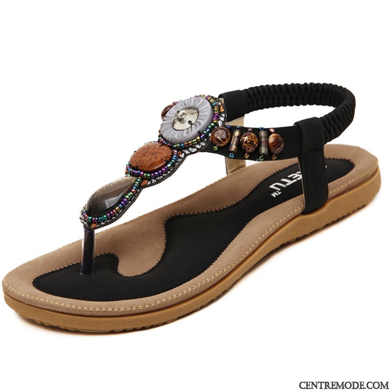 Chaussure Sandales Femme Pas Cher En Vente, Sandales Femme Beige Pas Cher Tout Blanc Noir