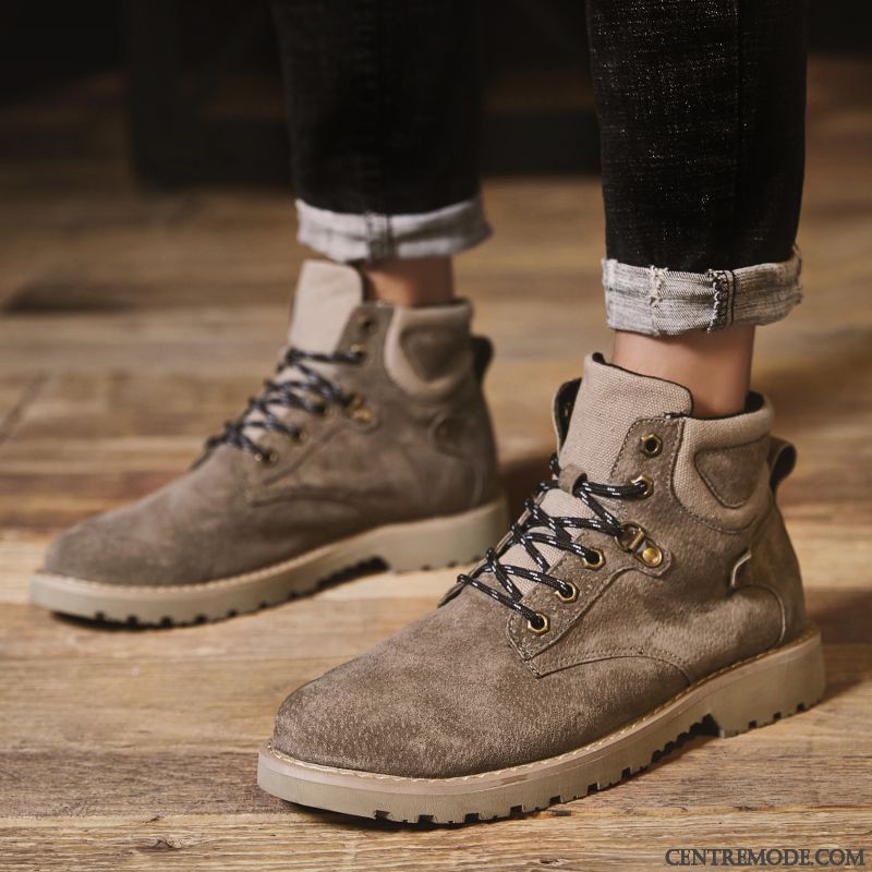 Chaussure Été Homme, Botte Pour Homme Rose Choquant Gris