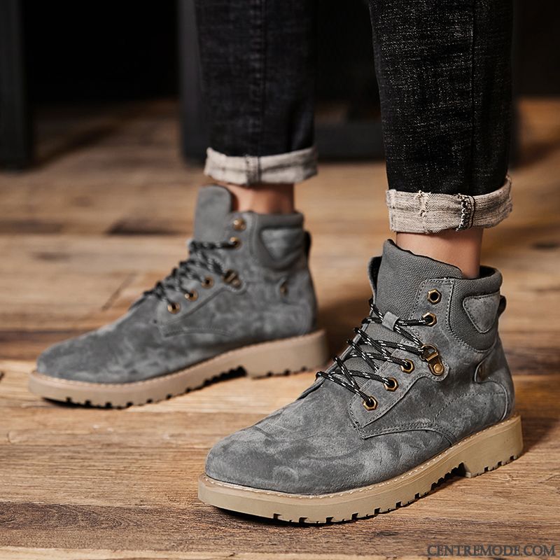 Chaussure Été Homme, Botte Pour Homme Rose Choquant Gris