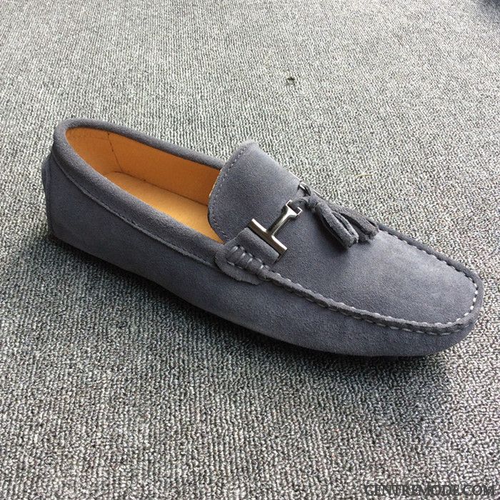 Chaussures Bicolores Homme, Mocassin Homme Confort Marron Pérou