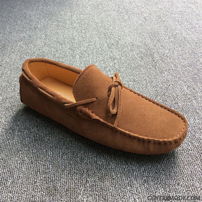 Chaussures Bicolores Homme, Mocassin Homme Confort Marron Pérou