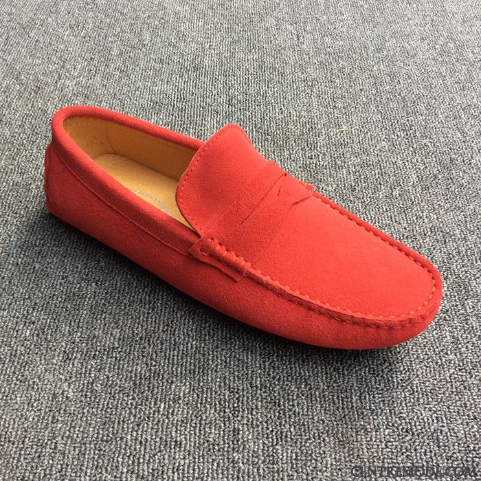 Chaussures Bicolores Homme, Mocassin Homme Confort Marron Pérou