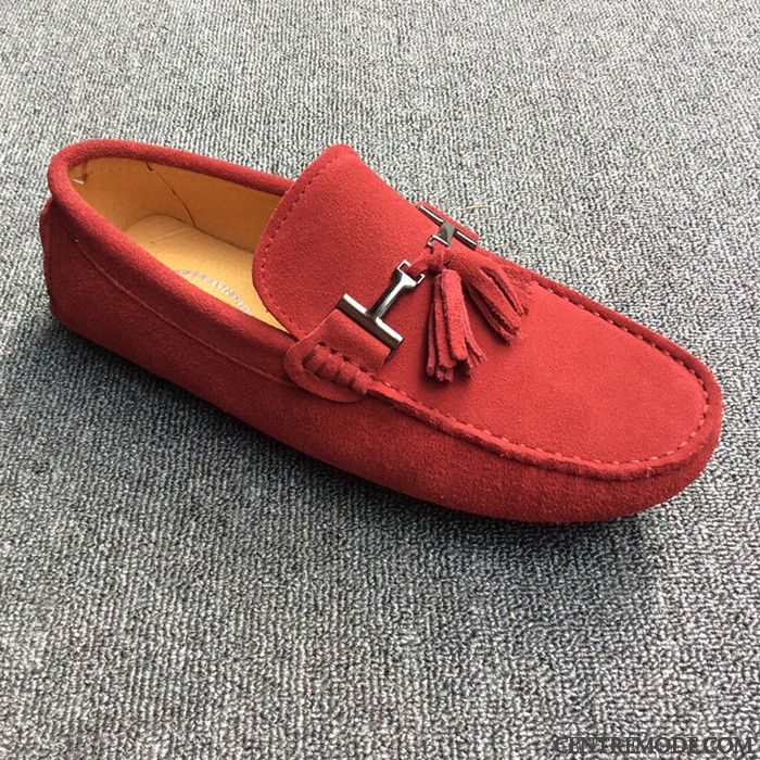 Chaussures Bicolores Homme, Mocassin Homme Confort Marron Pérou