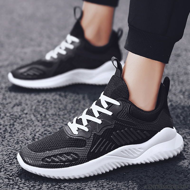 Chaussures De Running Homme Tous Les Assortis Décontractée Tendance Été Chaussures De Sport Respirant Blanc