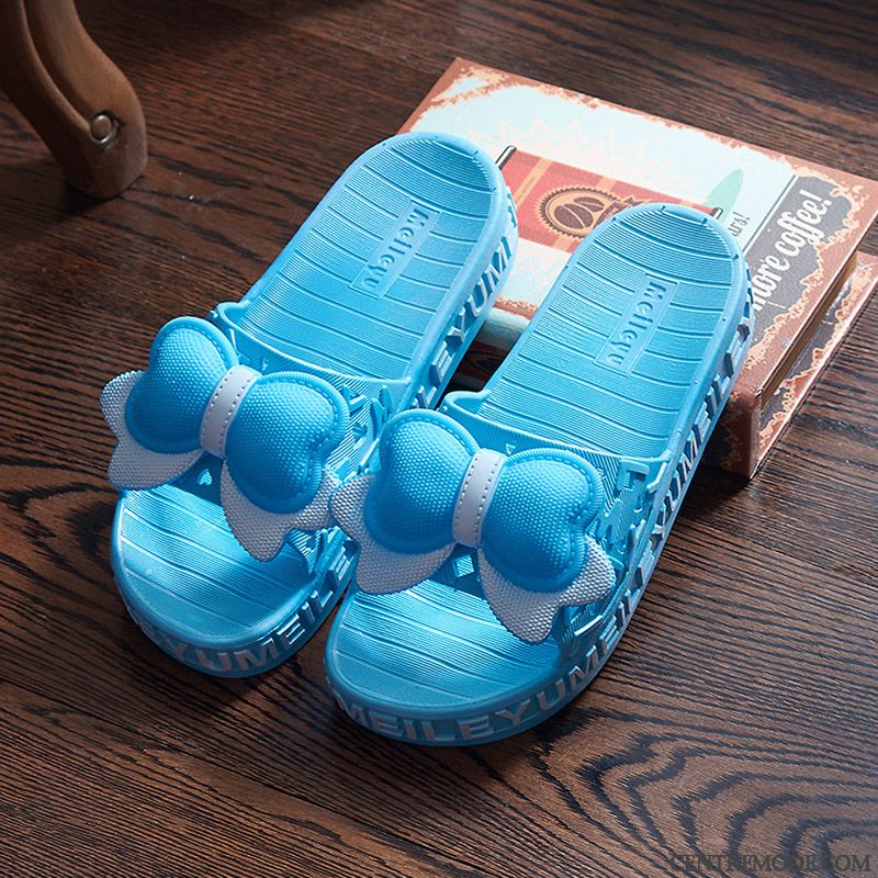 Chaussures Femme Confort Pas Cher, Chaussons Hiver Femme Bleu Ciel Violette Antique