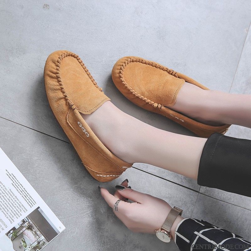 Chaussures Femme Paris Crème Blanc, Mocassin Vernis Noir Femme