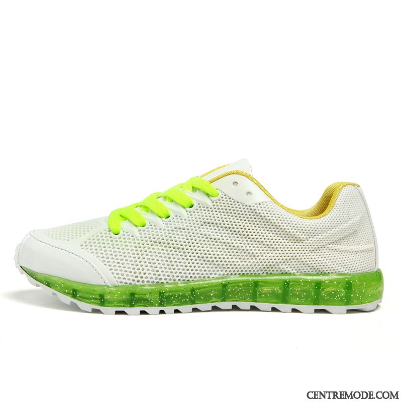 Chaussures Fitness Femme, Basket De Running En Femme Vert Ivoire