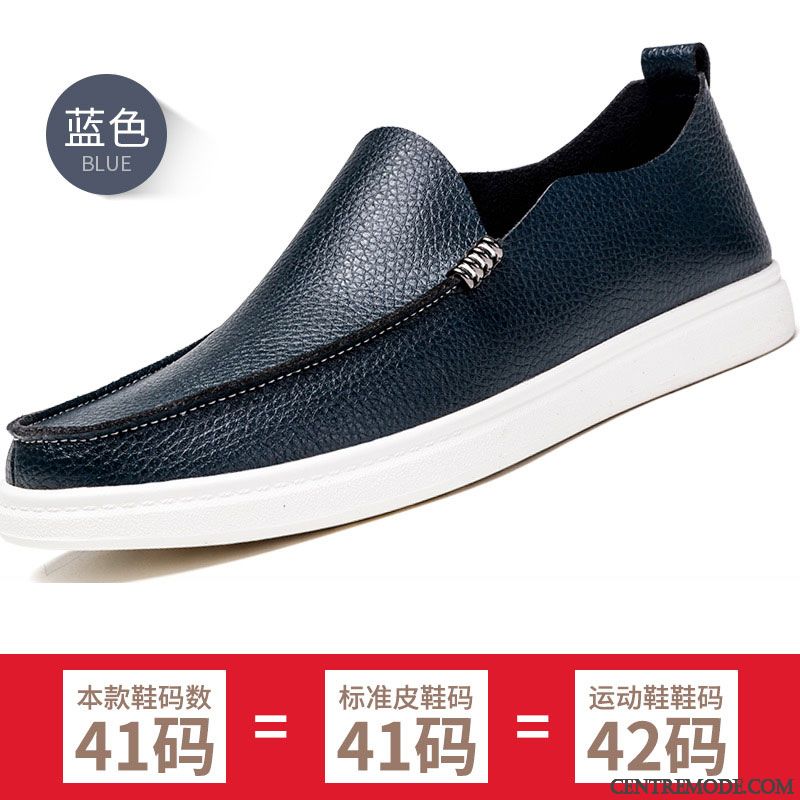 Chaussures Tressées Homme, Mocassin Vernis Homme Bleu Aigue-marine Blé