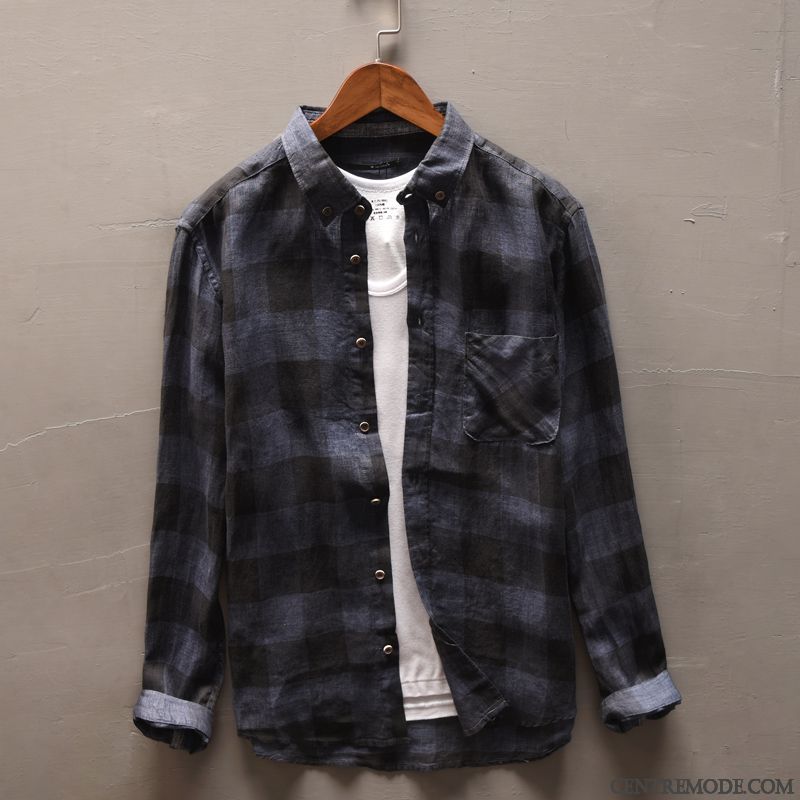 Chemise 100% Coton Homme Gris Blé, Chemise Slim Homme Pas Cher