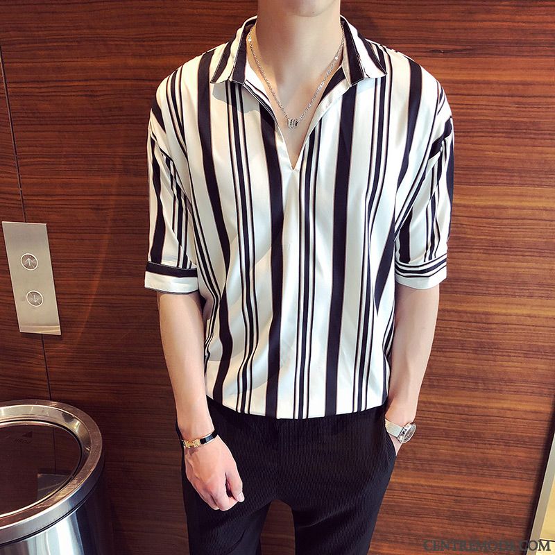 Chemise Blanche Cintrée Homme Pas Cher En Vente, Chemise En Solde Homme Argent Chocolat
