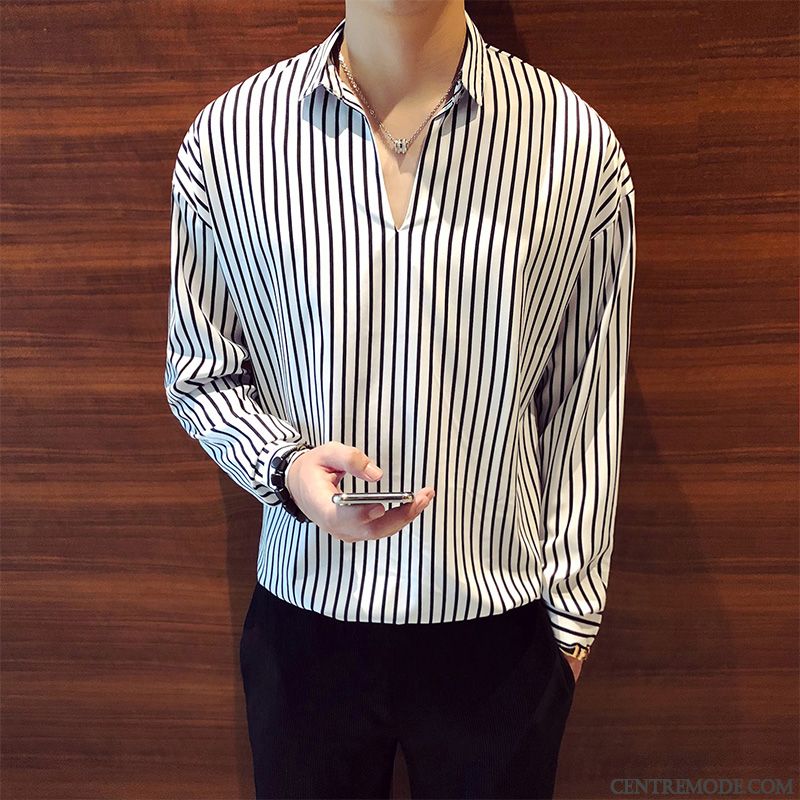 Chemise Blanche Cintrée Homme Pas Cher En Vente, Chemise En Solde Homme Argent Chocolat
