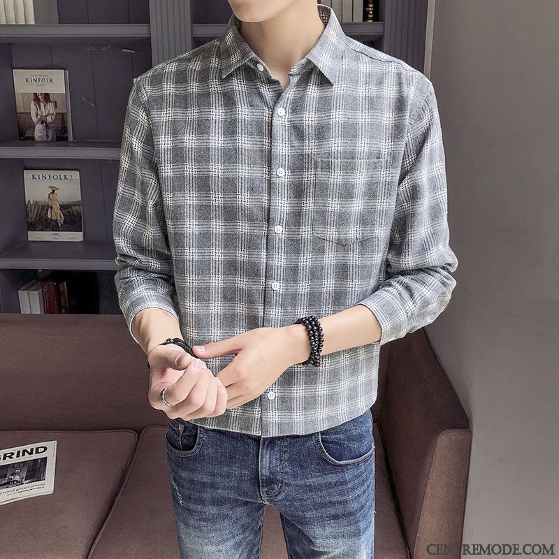 Chemise En Coton Homme Paleturquoise Violet, Chemise De Marque Homme Pas Cher