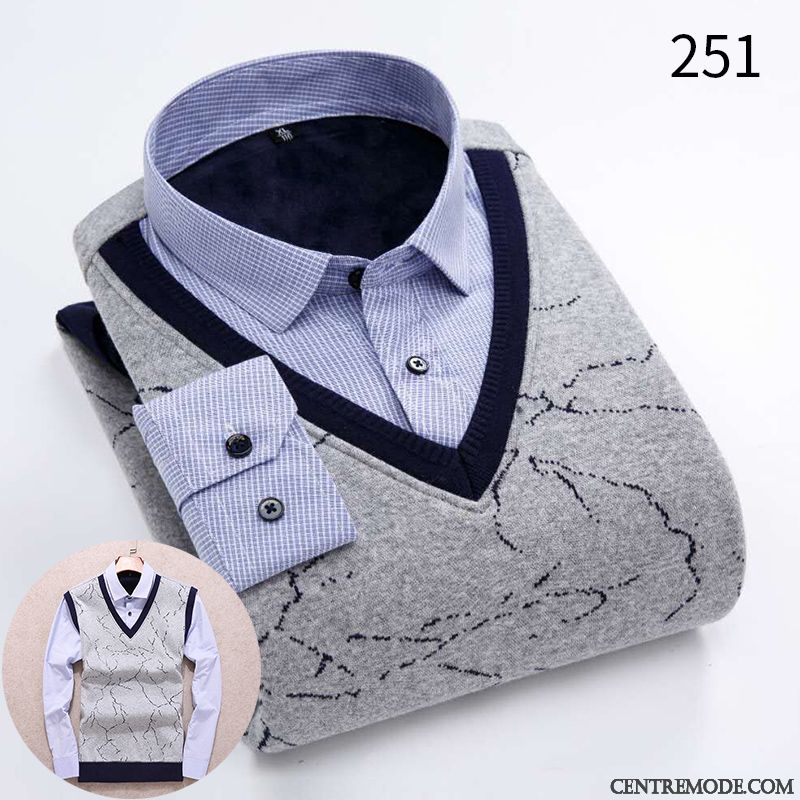 Chemise Homme Cintrée Pas Cher Bleu Aigue-marine Gris, Chemise Manche Courte Homme Grande Taille Pas Cher