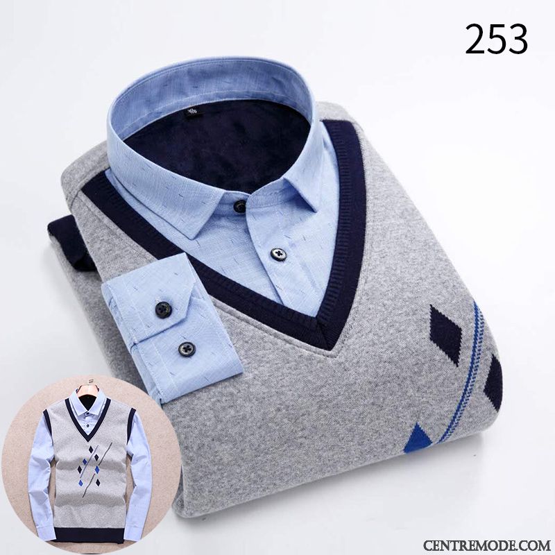 Chemise Homme Cintrée Pas Cher Bleu Aigue-marine Gris, Chemise Manche Courte Homme Grande Taille Pas Cher