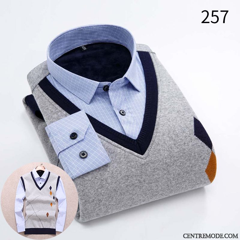 Chemise Homme Cintrée Pas Cher Bleu Aigue-marine Gris, Chemise Manche Courte Homme Grande Taille Pas Cher