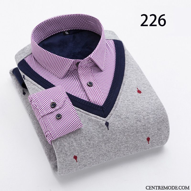 Chemise Homme Cintrée Pas Cher Bleu Aigue-marine Gris, Chemise Manche Courte Homme Grande Taille Pas Cher