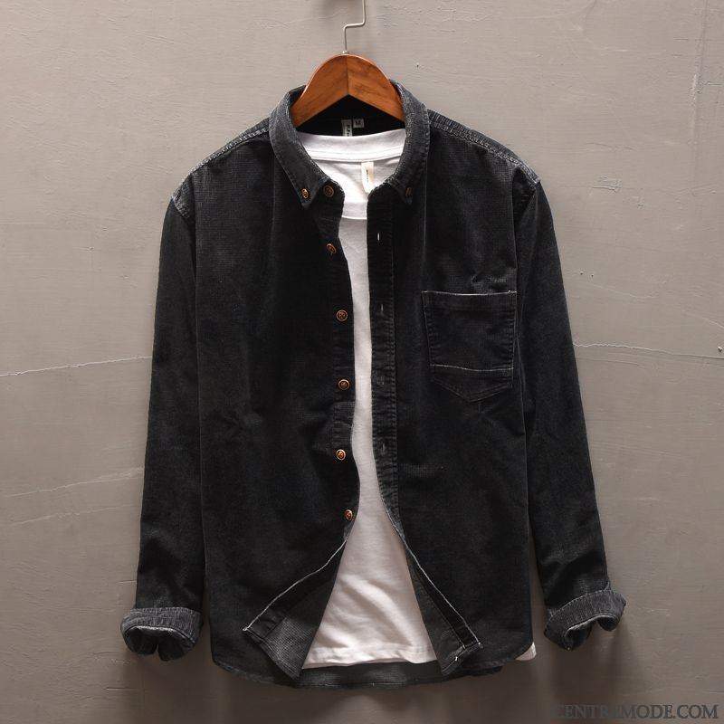 Chemise Jean Noir, Chemise Homme Col Italien Noir Papayawhip