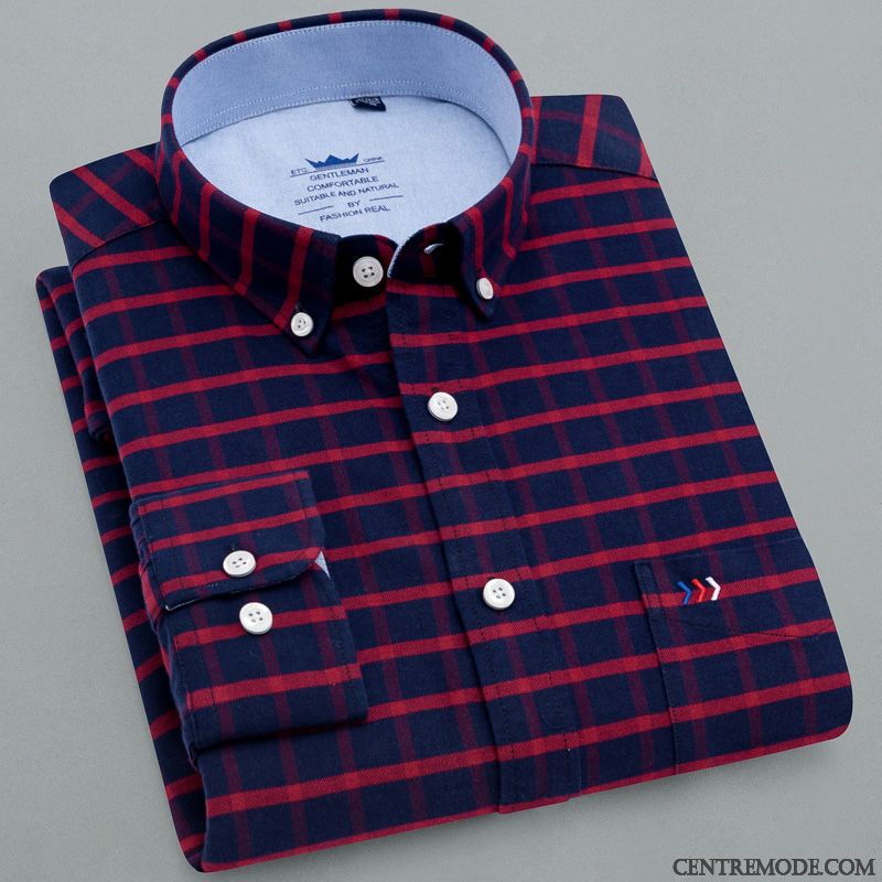 Chemise À Carreaux Rouge Et Noir Homme, Chemise Denim Homme Palevioletred Marine