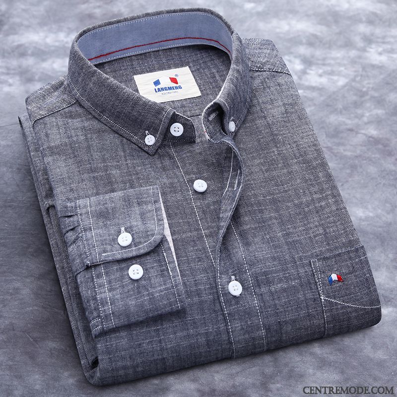 Chemises Habillées Pour Hommes Gris Charbon Vert, Chemises Hommes Blanches Manches Longues