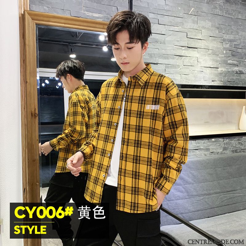 Chemises Homme Décontractée Manche Baggy Chemisette Tendance Été Rouge