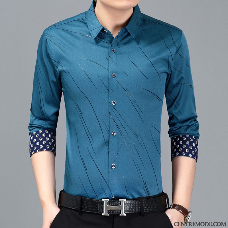 Chemises Homme Longues Marque Une Veste L'automne Violet