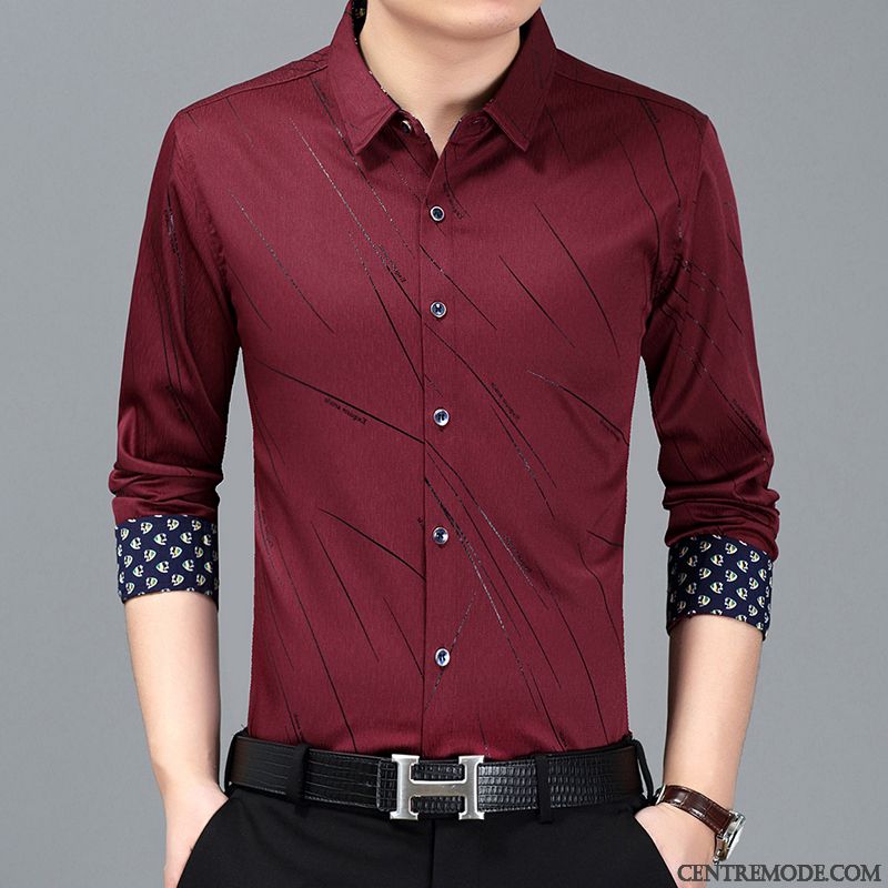 Chemises Homme Longues Marque Une Veste L'automne Violet