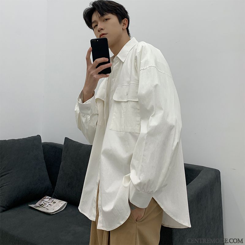 Chemises Homme Tendance Une Veste Cargo Été Beau Printemps Rose