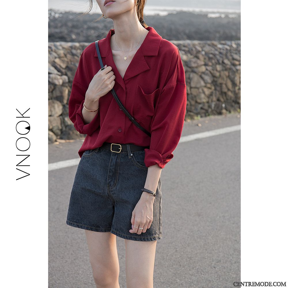 Chemisier Noir Transparent Femme Rouge Blanc D'huître, Blouse Et Tunique Femme