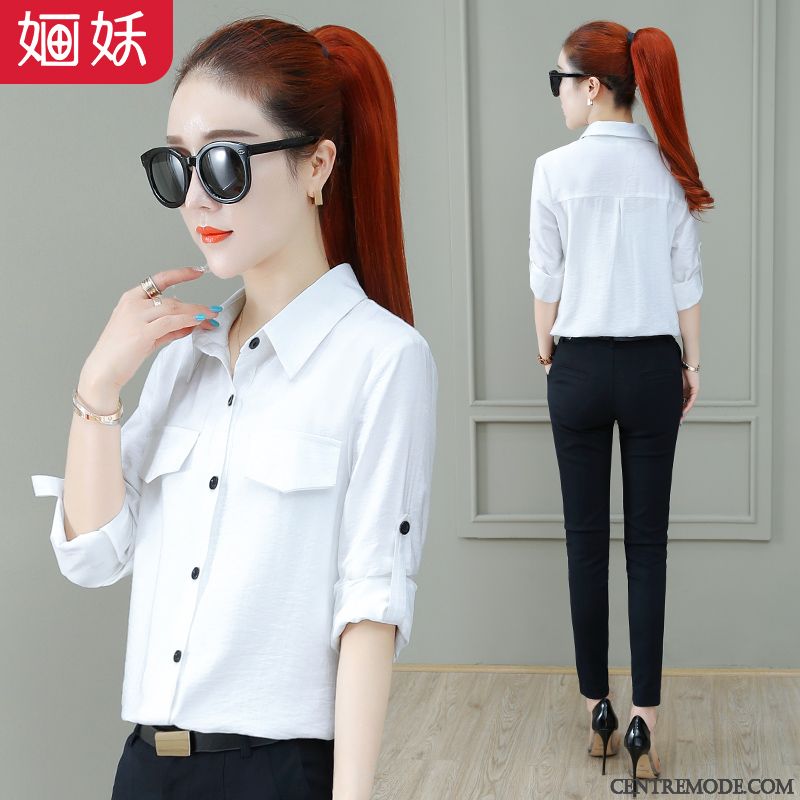 Chemisiers Femme Printemps Chemise Slim Tempérament Désign Une Veste Jaune
