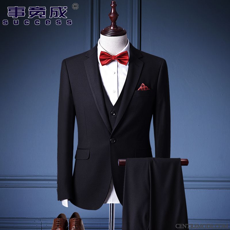 Costume En Lin Homme Pas Cher Aigue-marine Écarlate, Costume Mariage Homme Noir Et Blanc