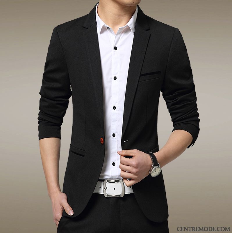 Costume Homme De Mariage Or Papayawhip, Blazer Costume Noir Homme