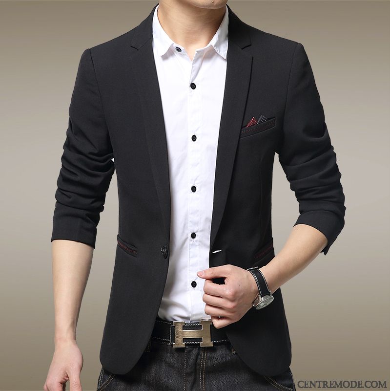 Costume Homme De Mariage Or Papayawhip, Blazer Costume Noir Homme