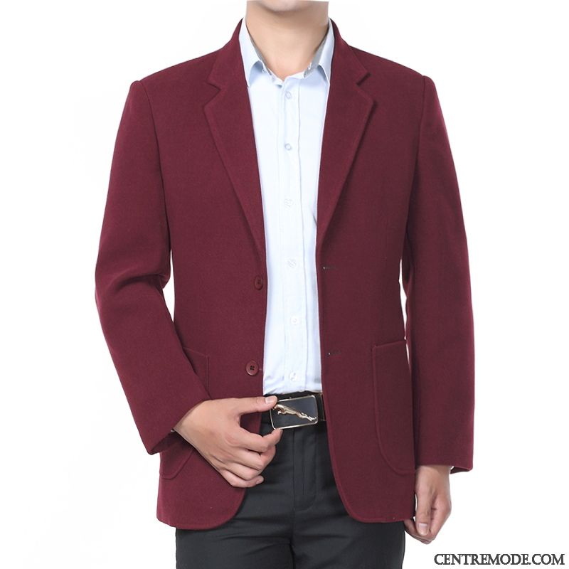 Costume Homme Grande Taille Tout Noir Vin Rouge, Blazer Pour Mariage Homme Pas Cher Soldes