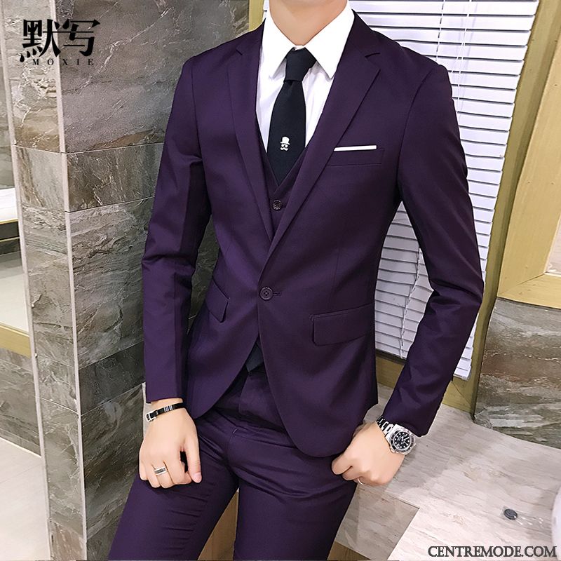 Costume Homme Noir Slim Sarcelle Brun, Costume Pour Homme Pas Cher