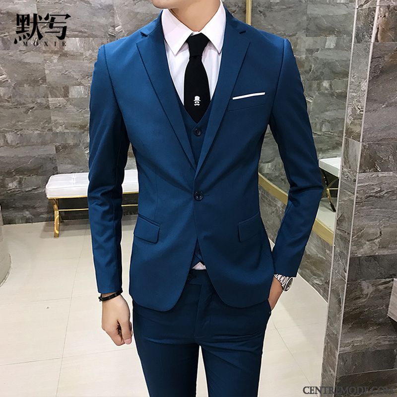 Costume Homme Noir Slim Sarcelle Brun, Costume Pour Homme Pas Cher