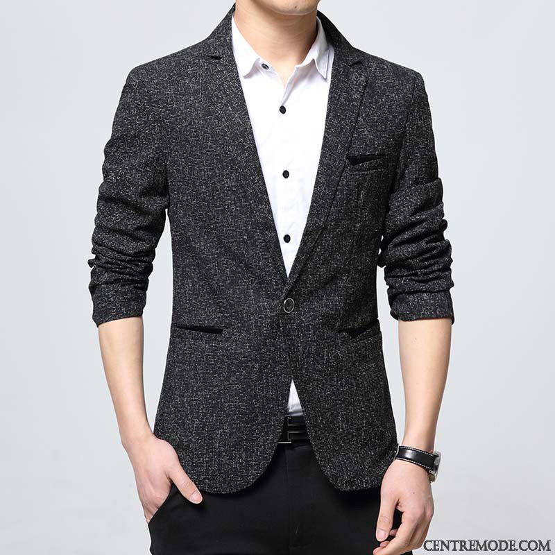 Costume Homme Promo France, Costume Noir Slim Aigue-marine Or