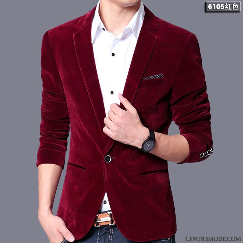 Costume Homme Qualité, Blazer Mariage Homme Bordeaux Or