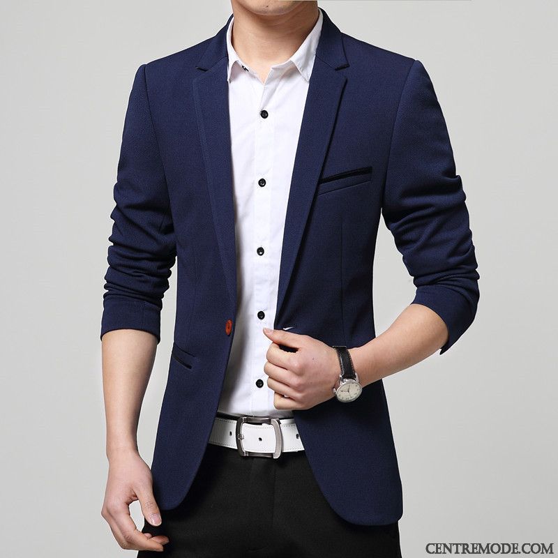 Costume Homme Tendance Rose Choquant Rose Saumon, Costume Homme Noir Slim